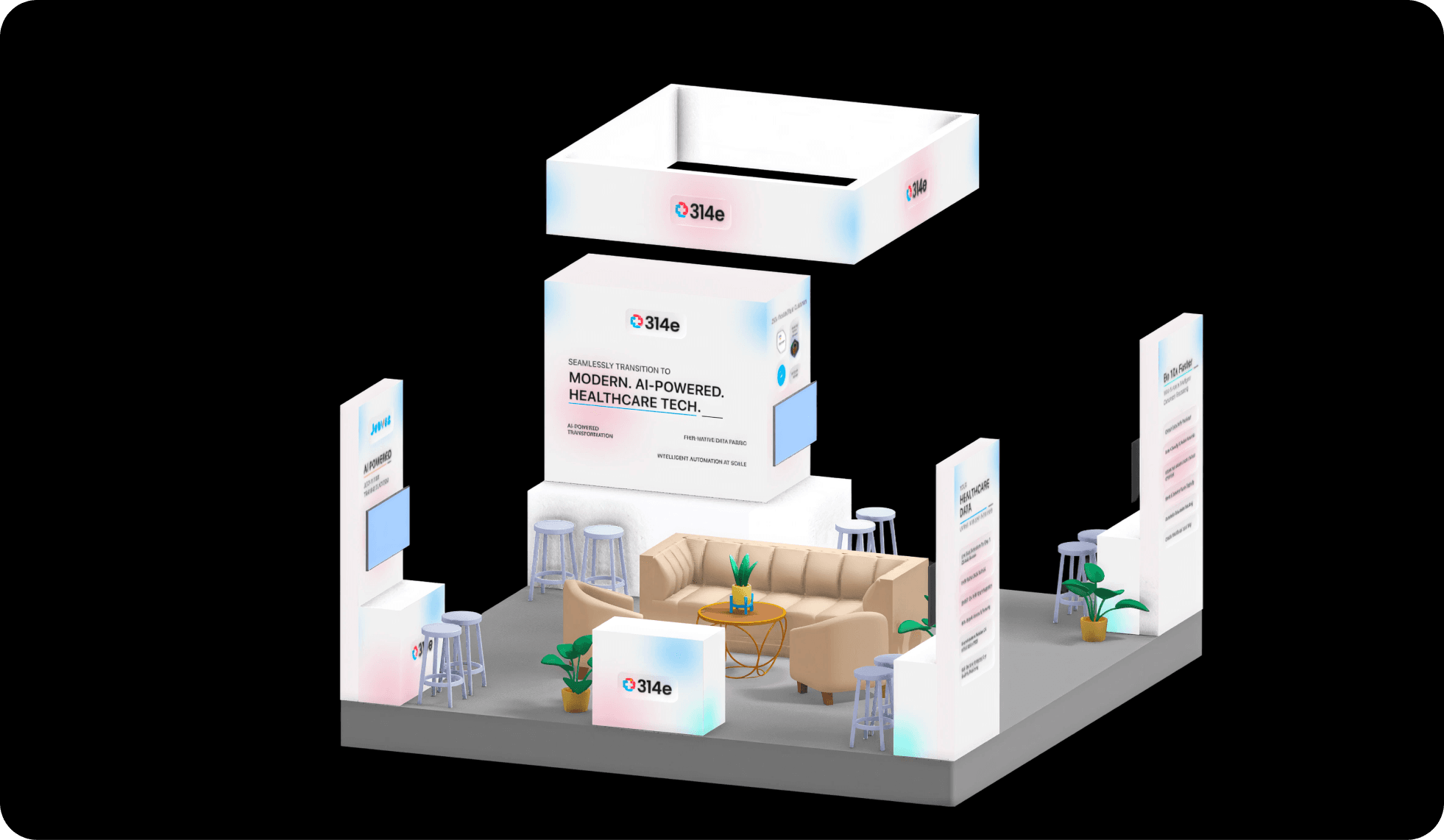 Booth in 3D, light option