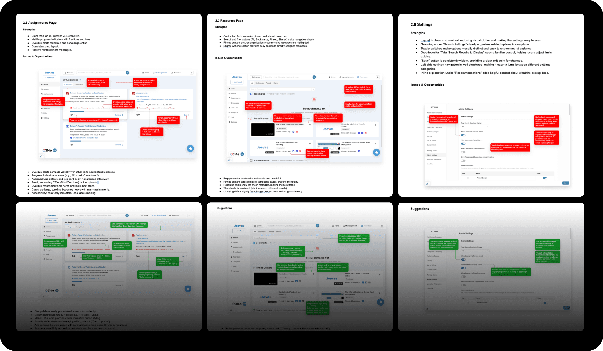 Product UI audit, part two
