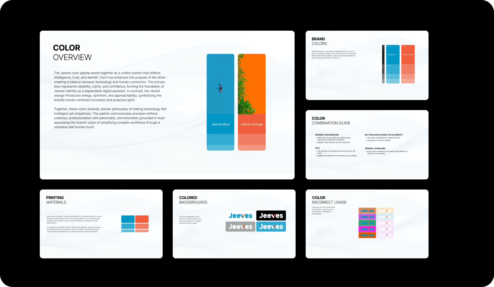 Color: five semantic colors plus neutrals