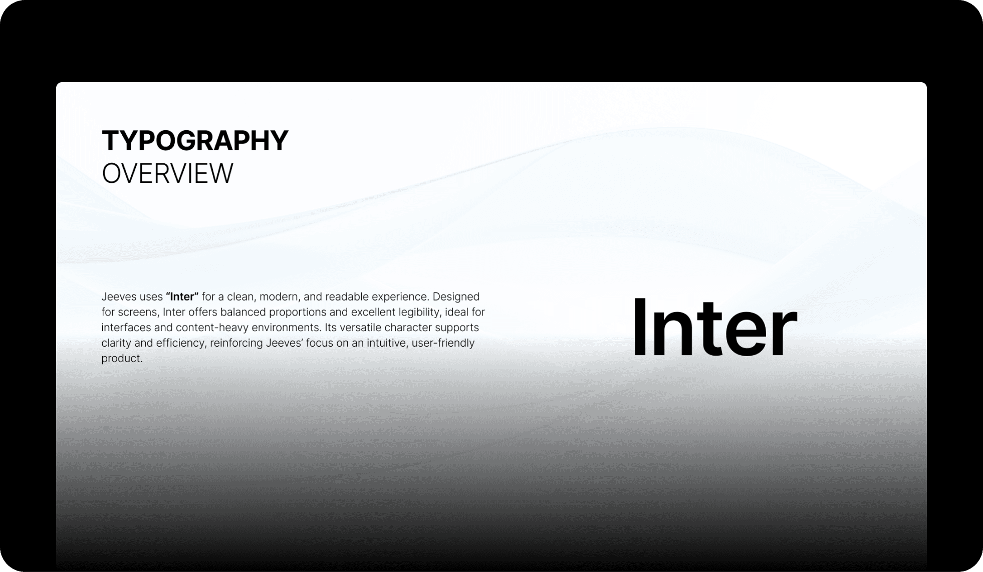 Typography: Inter