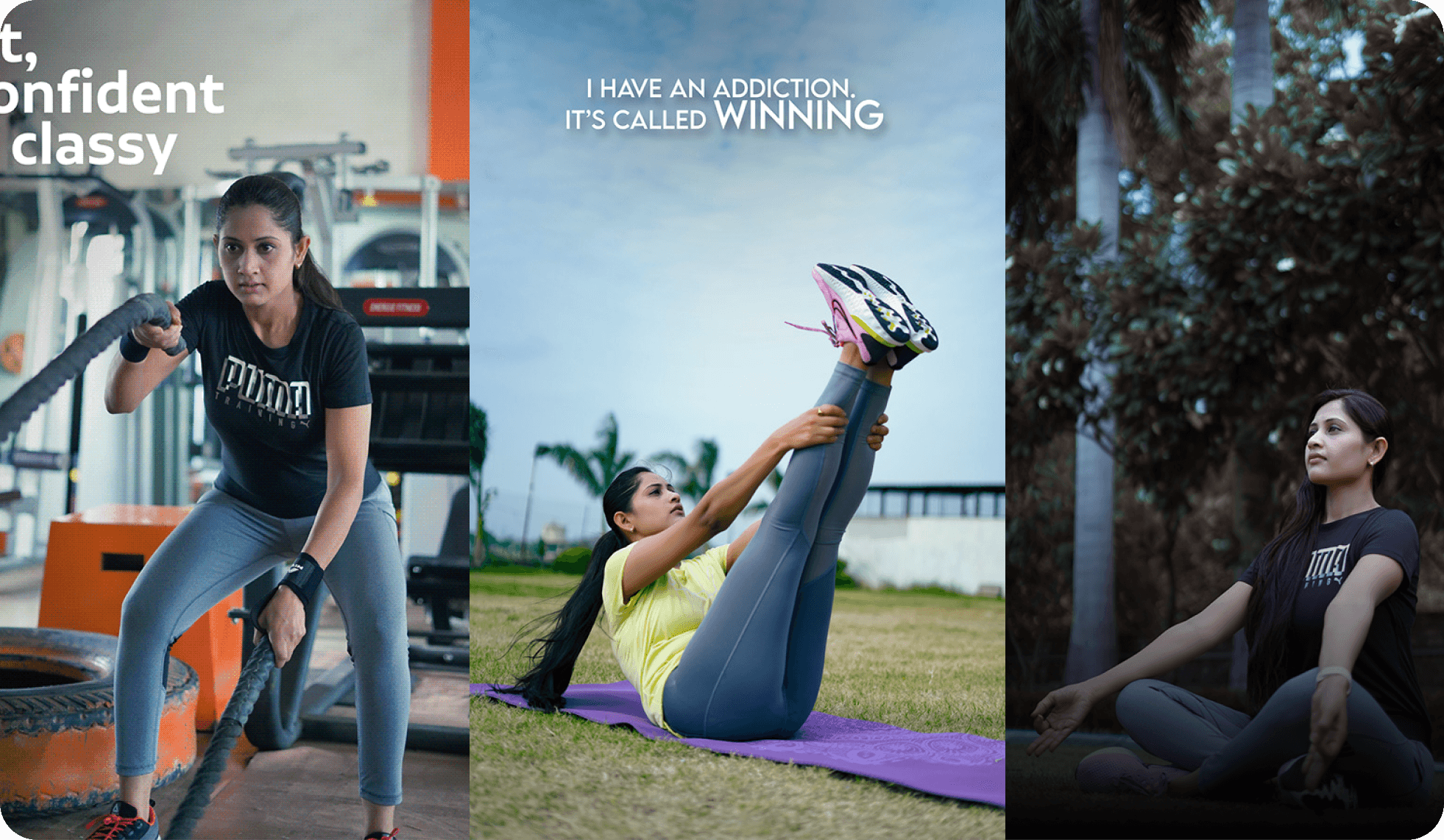 Fitness apparel campaign shoot