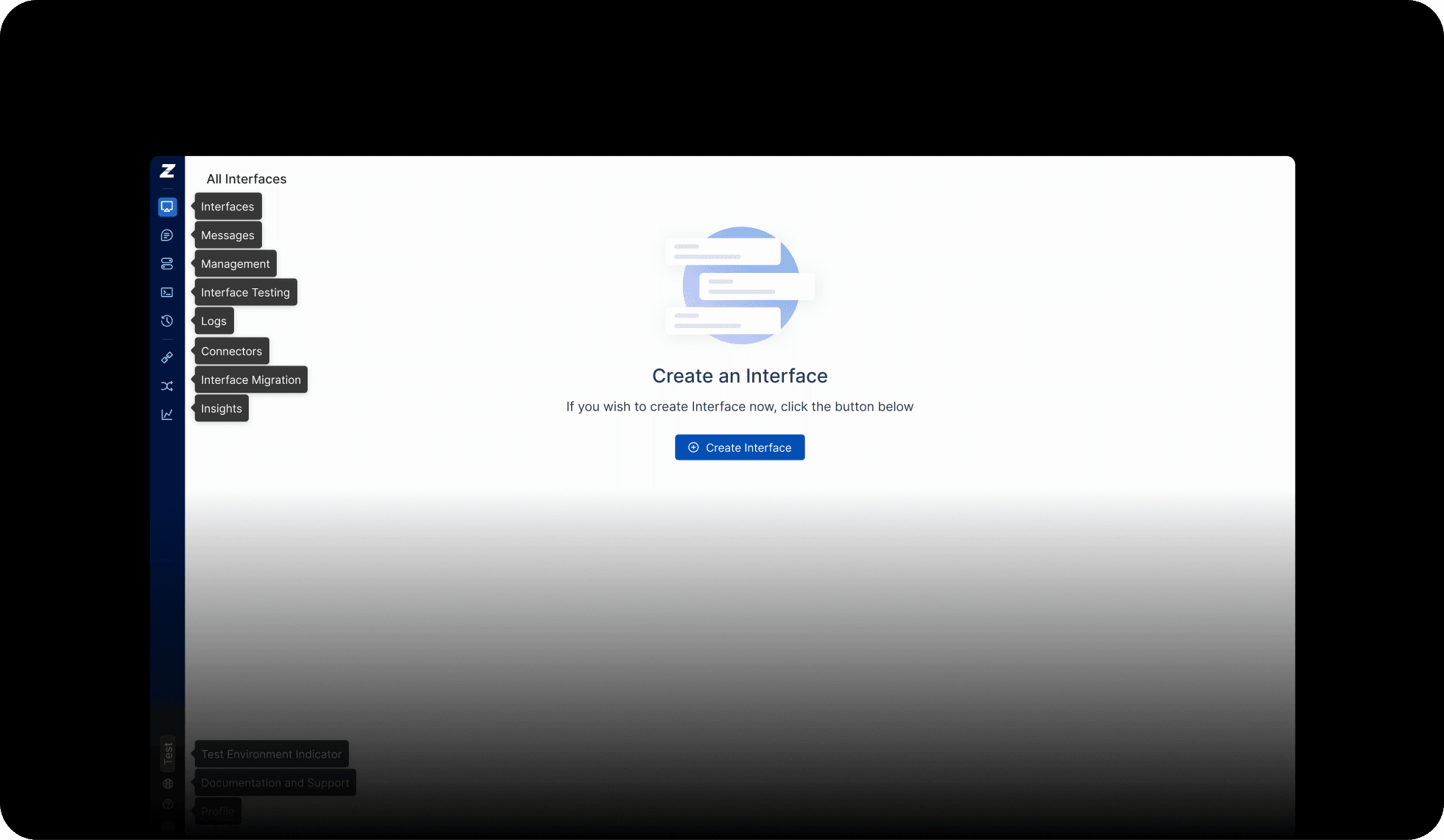 Empty state: create an interface