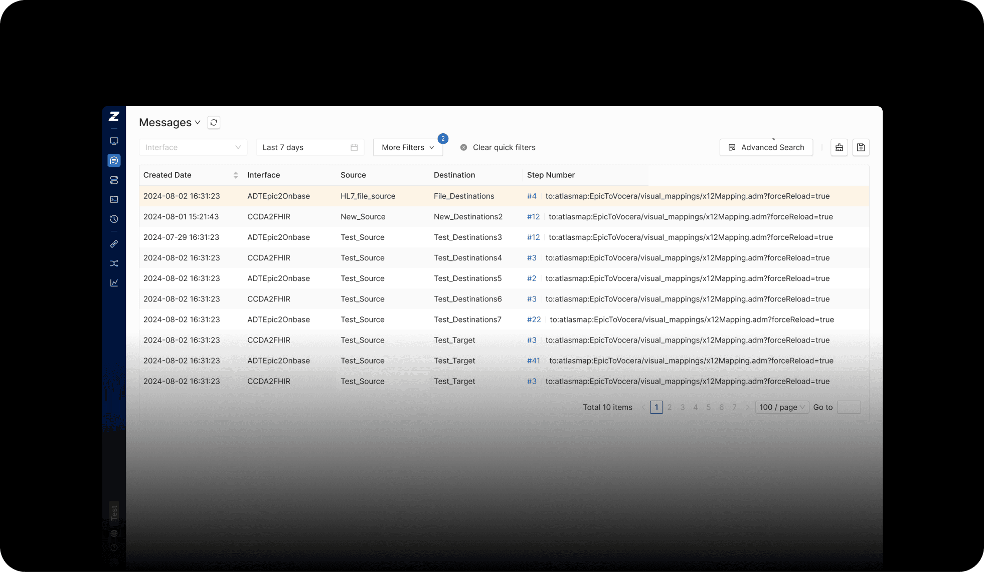 Reworked messages module: unified search and filters